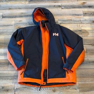 Helly Hansen Kids Navy and Orange Insulated Ski Jacket
